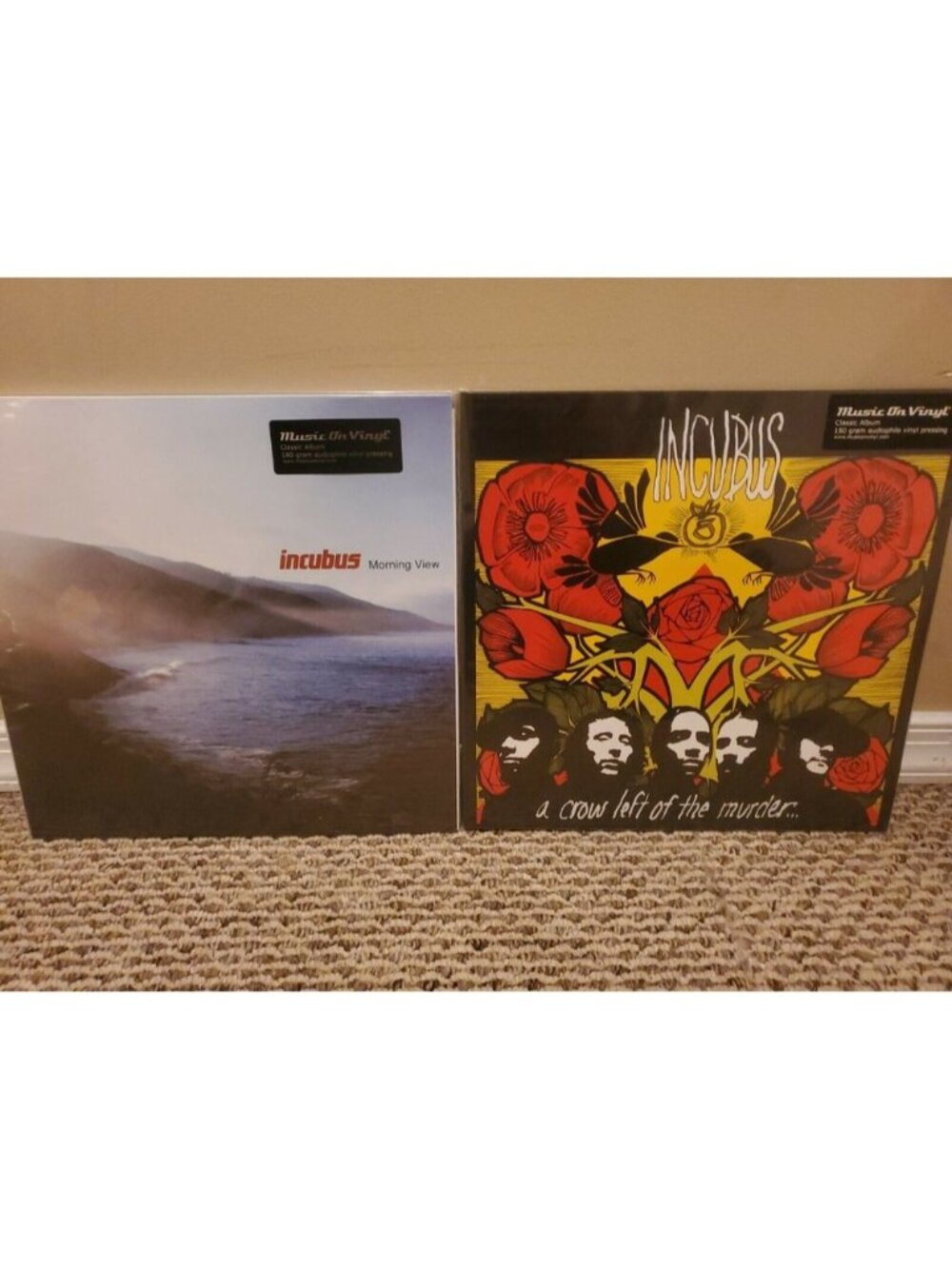 Lot of 2 Incubus Music on Vinyl Records: Morning View, Crow Left of the Murder